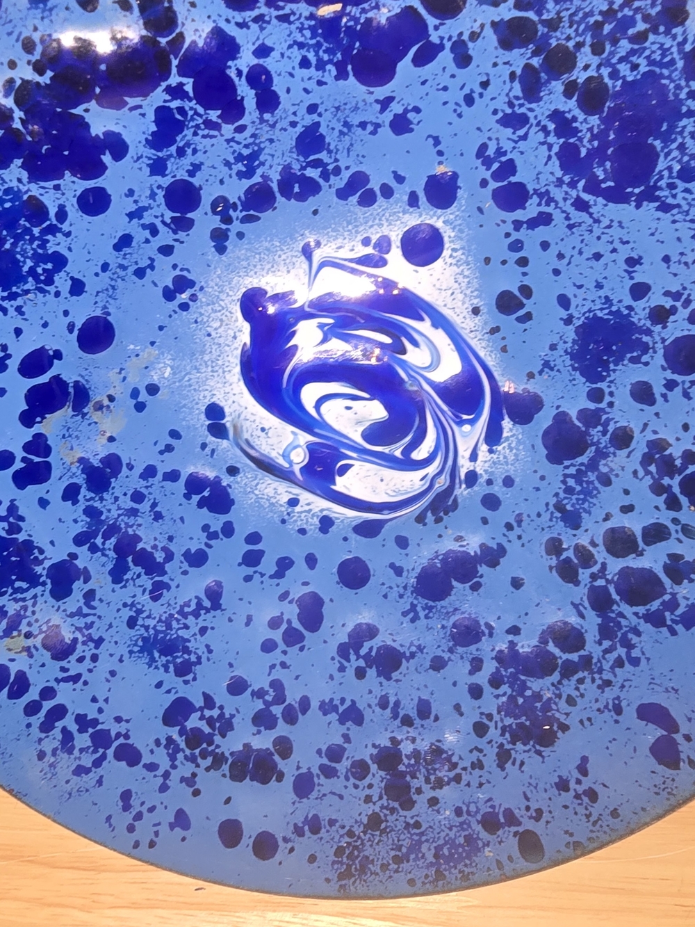 Blue Decorative Glass Wall Art Plate - Unbranded - Picture 4 of 8